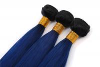 China 12-24 Inches Blue Hair With Black Roots Straight Hair Brazilian Virgin Hair Bundls factory