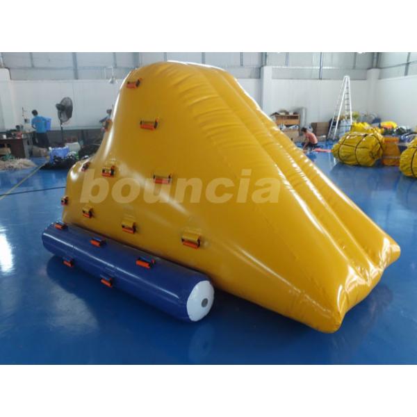 Quality 0.9mm PVC Tarpaulin Inflatable Iceberg With 2 Sides Climbing For Pool for sale
