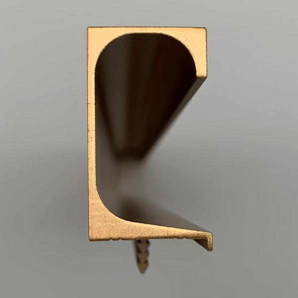 Quality Kitchen Cupboard Anodized Gold Aluminum Furniture Hidden Handles G Shaped 447mm for sale