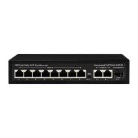 Quality 11 Port 100M Unmanaged Ethernet Switch With 8 Port AI 25 Meter PoE 120W Power for sale