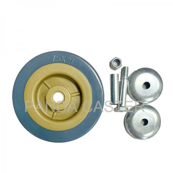 Quality Medium Duty Institutional Casters 75mm PVC Trolley Wheels Swivel Top Plate for sale