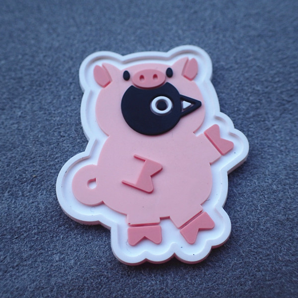 Quality 3D Carton Animal Die Cut ODM Logo Clothing Labels for sale