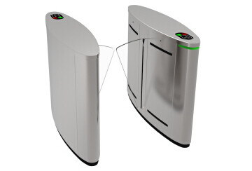 Quality Smart Flap Barrier Gate , Silver RS232 Interface Automatic Turnstile Gate for sale
