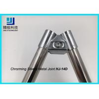 Quality Oblique Double Chrome Pipe Connectors Clamp Clip Lean Tube For Floor Display for sale