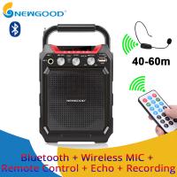China Remote Control Echo Recorder Amplifier Sound Speaker FM Radio Professional Audio Voice Portable Bluetooth Speaker for sale