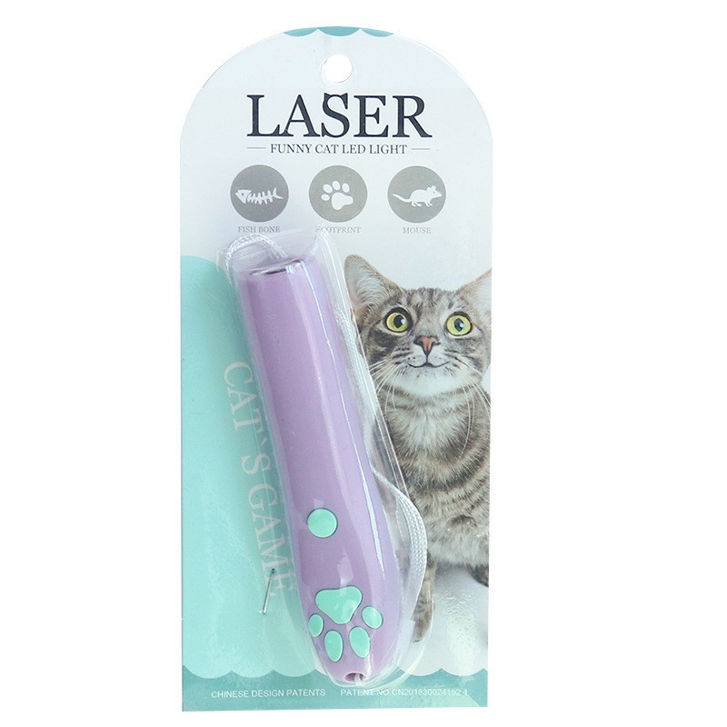 China Interactive Relief Laser Tickle Cat Stick Pet Supplies Cat Toy Design Projection Cat Claw Laser Pointer for sale