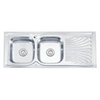 China China sink factory export stainless steel double bowl kitchen sink for sale