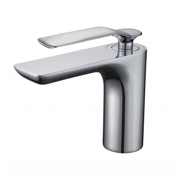 Quality Basin Faucets Chrome Modern Bathroom Sink Faucet Single Handle Washbasin Hot Cold Mixer Water Tap for sale