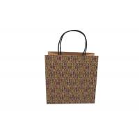 Quality Recycled Brown Eco Paper Shopping Bags With Handles Digital Printing for sale