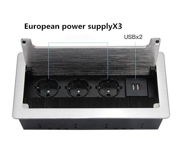 China European Standard Conference Table Electrical Box Panel Size 266*130mm factory