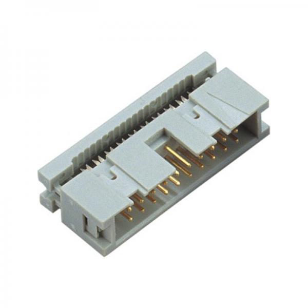 Quality 2.54 Box Header PBT Brass Semi Gold Tin Plating IDC Type Board To Wire for sale