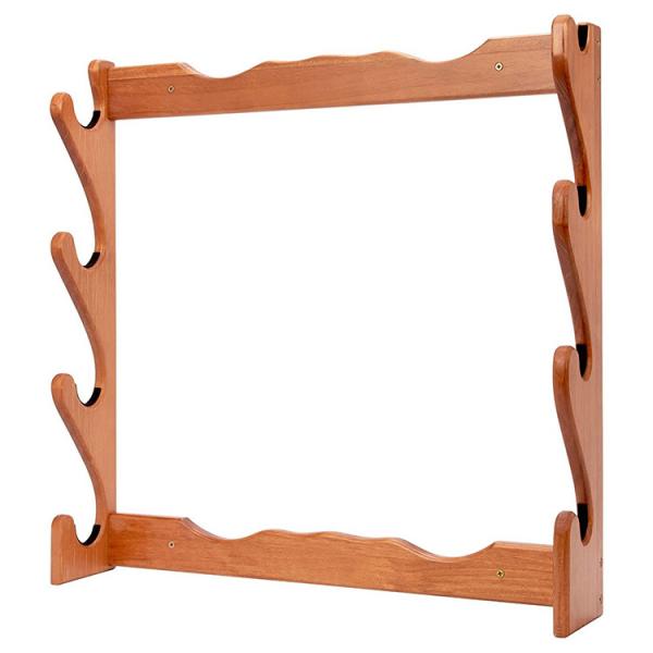 Quality Wall Mounted Pop Pos Display Pinewood Wooden Gun Display Rack for sale