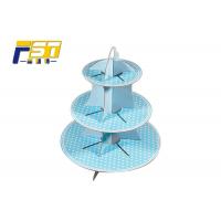 China Sturdy Structure Cupcake Tier Stand Cardboard Saving Labor Power For Baby Shower factory