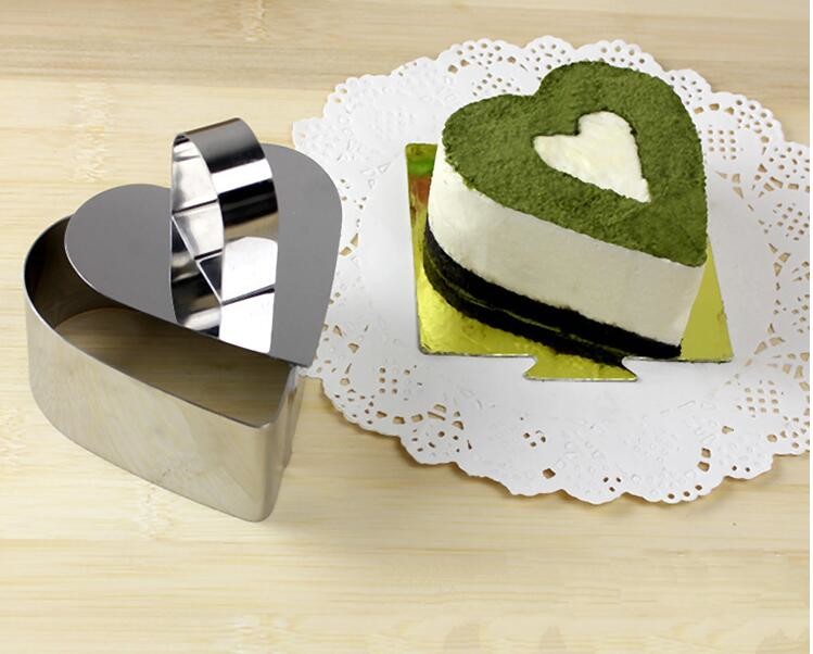 China RK Bakeware China Foodservice NSF Stainless Steel Heart Shape Mousse Ring Mold Lamy Cheese Cake Mold factory