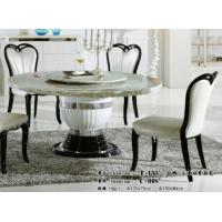 China 8 persons round marble dining table with Lazy Susan factory