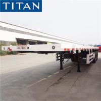 China 3 Axle 40 Foot Container Flatbed Semi Trailer for Sale in Zimbabwe factory