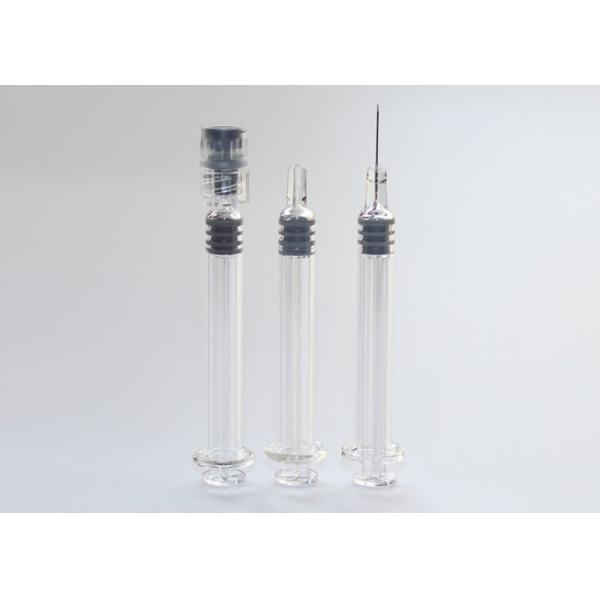 Quality 1ml Thin And Long Glass Prefilled Syringes Transparent Color For Cosmetics for sale