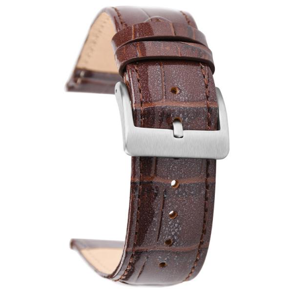 Quality High Polished Vegan Leather Watch Strap ROHS Certificate For Weatern Watches for sale