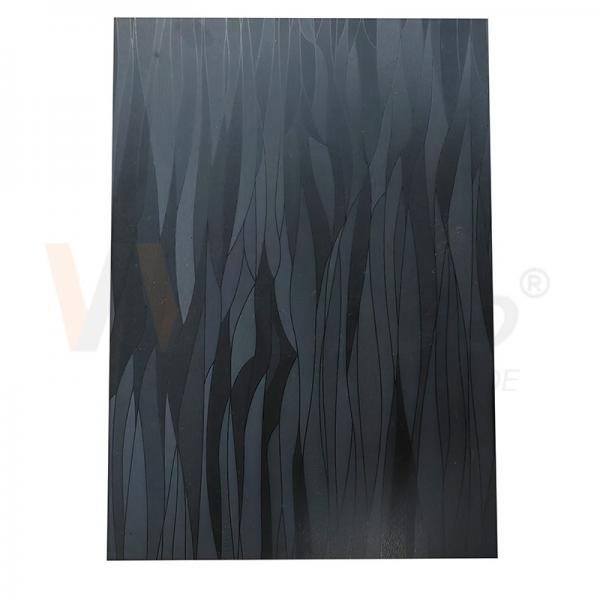 Quality Grass Pattern Etched Finished Titanium 0.3-3mm Black Brushed Stainless Steel for sale