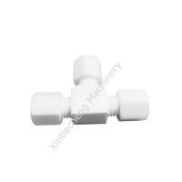 Quality Corrosion Resistant White PTFE T Joint Fitting -200 To 250 Degree Plastic T for sale