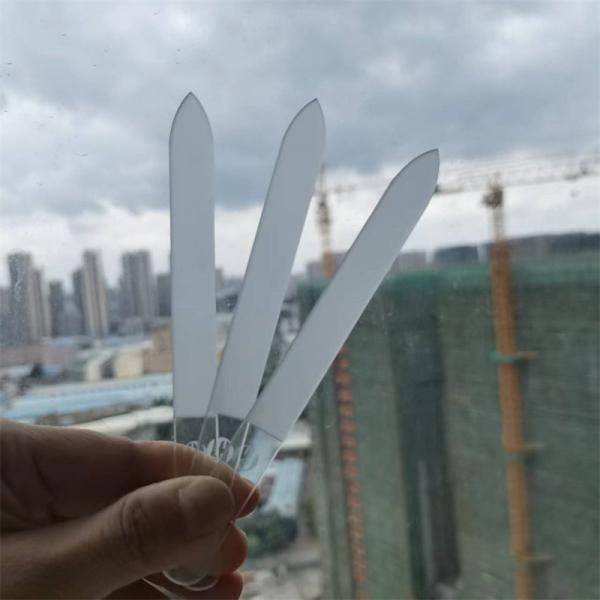 Quality SGCC ACID Etched Tempered Glass , Translucent Glass Nail File for sale