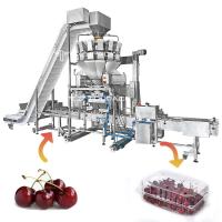 China Fruit Multihead Weighing And Packaging Machine Cherry Linear Filling Production Line factory