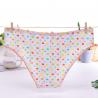China Sanding milk fiber printing young girls thong underwear factory