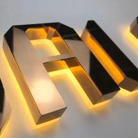 China 3d company name illuminated acrylic letter wall led store sign factory