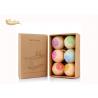 China 6 Pcs Fruit Scent Bath Bomb Gift Sets , Organic Shea Butter Coconut Oil Bath Bomb factory