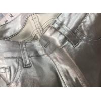 China Coating Pu Denim Fabric For Women Jeans Jacket Silver Color Gold Blue Pink Color Custom Made In China factory