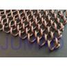 China Coffee Color Metal Mesh Curtains Iron Wire Material For Replacement Fireplace Door factory