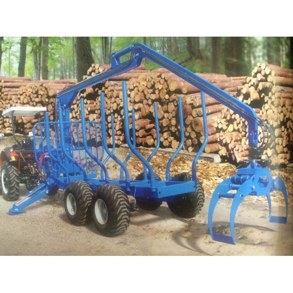 Quality 50hp 3t Tractor Log Trailer With Crane Farm Tractor Attachments for sale