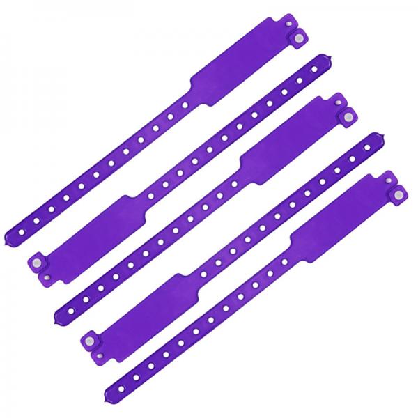 Quality Personalized Vinyl Plastic Wristbands , Adjustable Custom Vinyl Bracelets for sale