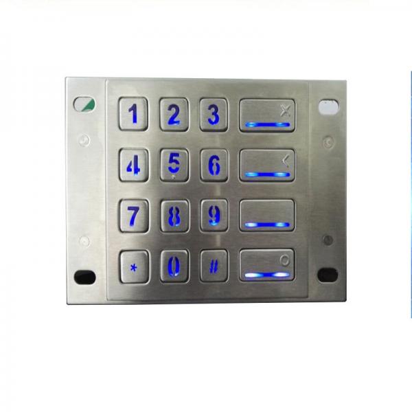 Quality Self Service Kiosk Waterproof SS304 Backlit Number Pad With 16 Keys for sale