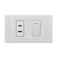 China Electric Wall Switch Socket 118 * 75mm , Household Modern Switches And Sockets factory