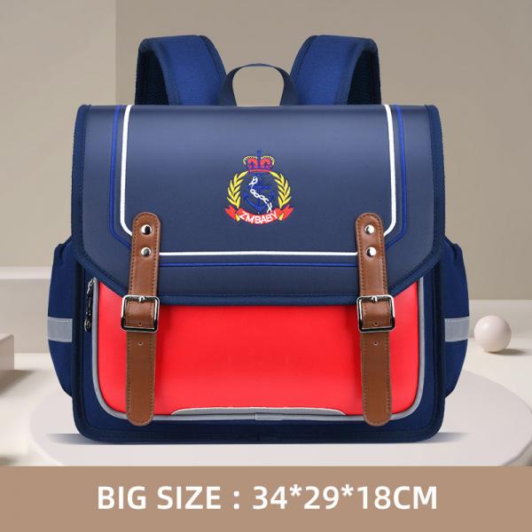 Quality Lock Design Leather School Backpacks Oxford Kids School Book Bags for sale