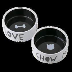 Quality Customized LOGO Ceramic Pet Bowl For Puppy Cats Food Water Feeding for sale
