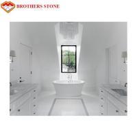 China Free Sample Pure White Marble Slab Polished , Crystal White Marble Tiles factory