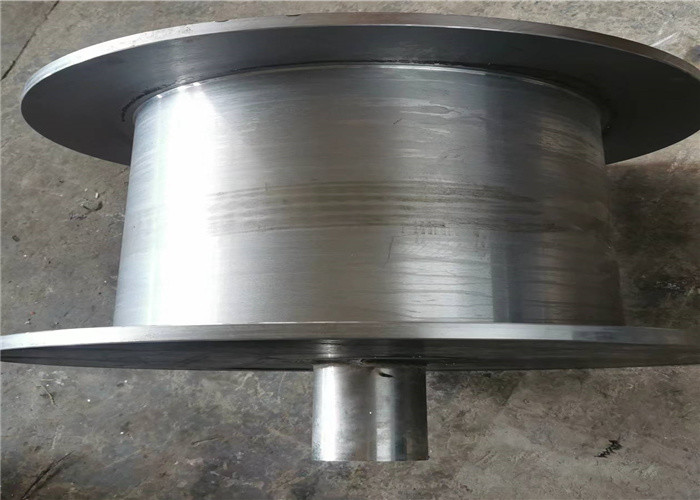 China Q355b Material LBS Grooved Drum For Hoist Crane With Shaft Fully Machined factory