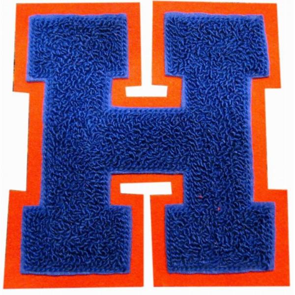Quality Blue Orange Chenille Varsity Letters Double Or Single Felt Soft Touch for sale