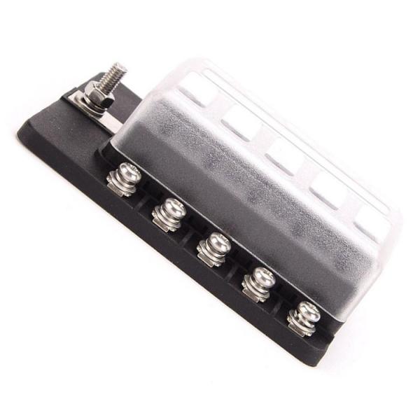 Quality 100A Input 30A Output 10P Blade Fuse Holder 10 Way ATO Fuse Block with Stickers for sale