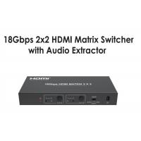 Quality Type A 18Gbps 2x2 HDMI Matrix Switcher With Audio Extractor for sale