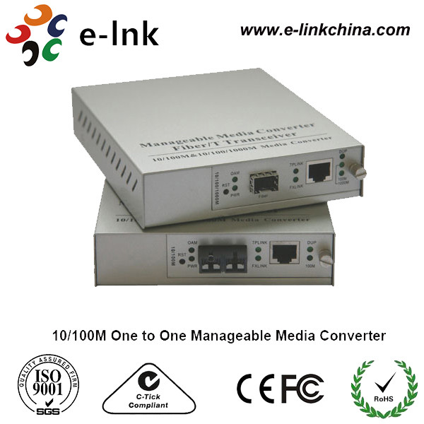 Quality SC Single Mode Fiber Ethernet Media Converter 10 / 100 / 1000M One TO One for sale