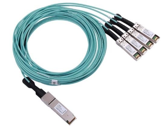 Quality PIN Rx Fiber Optic Transceiver QSFP28 To 4x 25G SFP28 Breakout Active Cables for sale