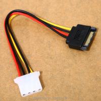 China HOT ST 15-pin Male Power Cable to Molex IDE 4-pin Female Power Drive Adapter factory