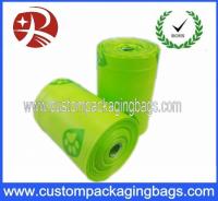 China Compostable Green Dog Poop Bags Biodegradable With Side Gusset factory