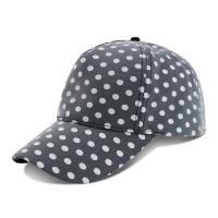 China Curved Brim Baseball Cap / Youth Fitted Baseball Hats With Plain Black White Dot Printed factory