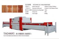 China TM2480P PLC touch screen operation PVC film vacuum membrane press machine for furniture factory
