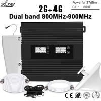 Quality GSM+4G 800MHz 900MHz Dual Band Signal Booster Strength Real Time Display for sale