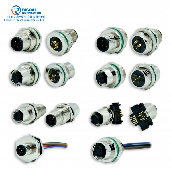 Quality CE IP68 M5 M8 M12 Waterproof Connector 3p 4p 5p 8p 12p Assembly Molded Panel for sale